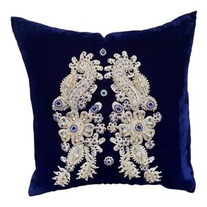 Sapphire Royale Luxury Velvet Pillow